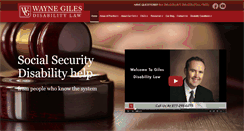 Desktop Screenshot of gilesdisabilitylaw.com
