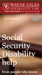Mobile Screenshot of gilesdisabilitylaw.com