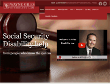 Tablet Screenshot of gilesdisabilitylaw.com
